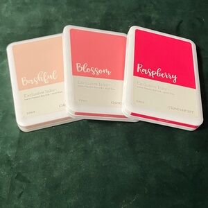 Exclusive Inks in Bashful, Blossom, and Raspberry